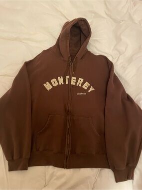 Monterey Zip-Up Hoodie in Brown